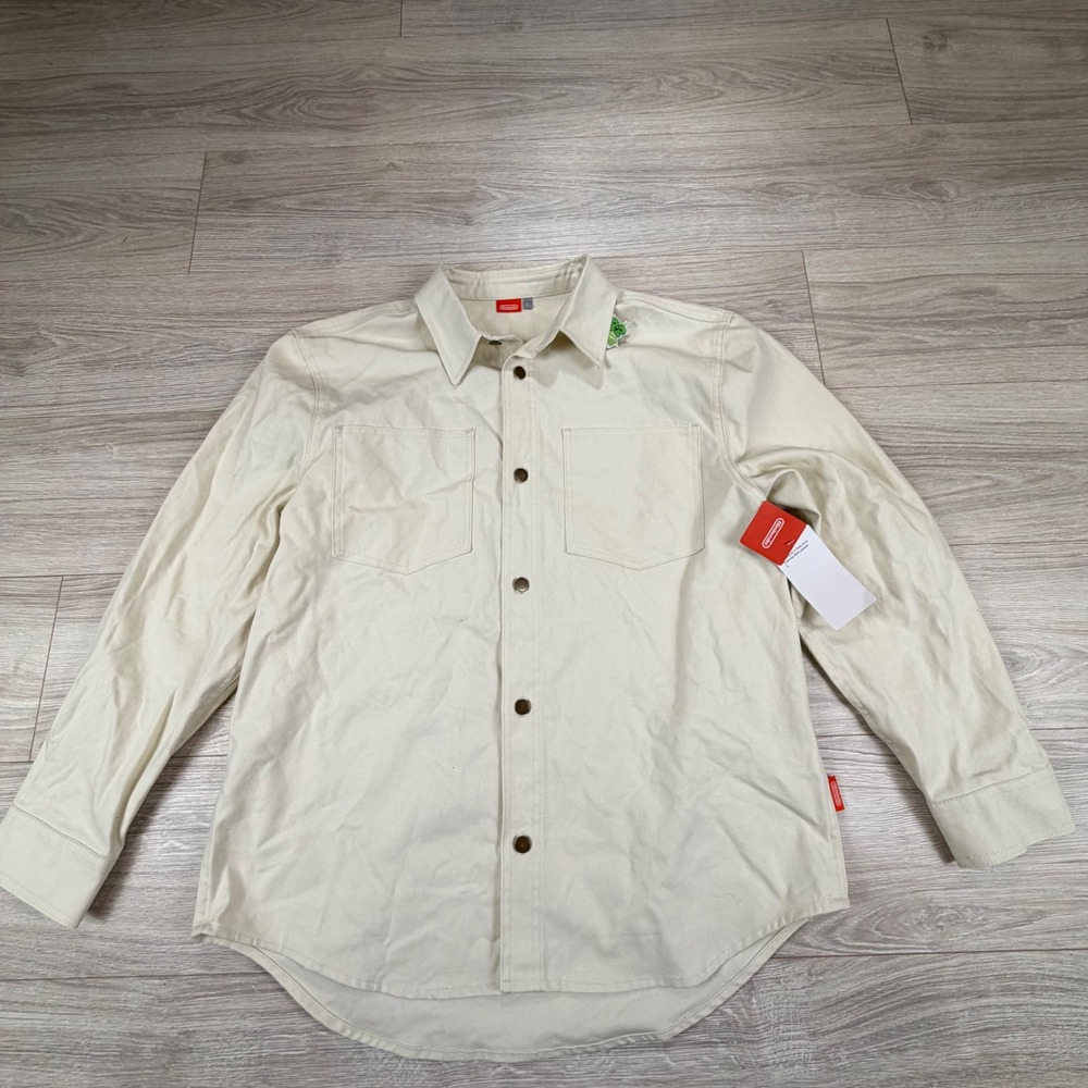 Nintendo Legend of‎ Zelda Korok Canvas Shirt Jacket NWT Link Ocarina Time Sz L